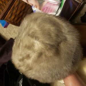 Silver gray mink hat vintage